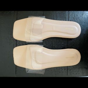 clear PLT slides/sandals